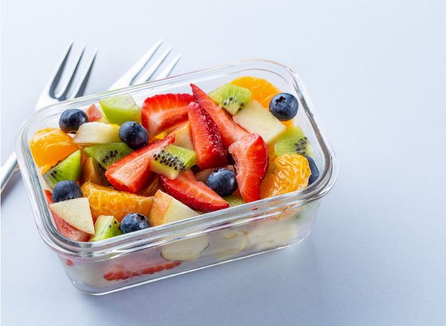 small container fruit salad