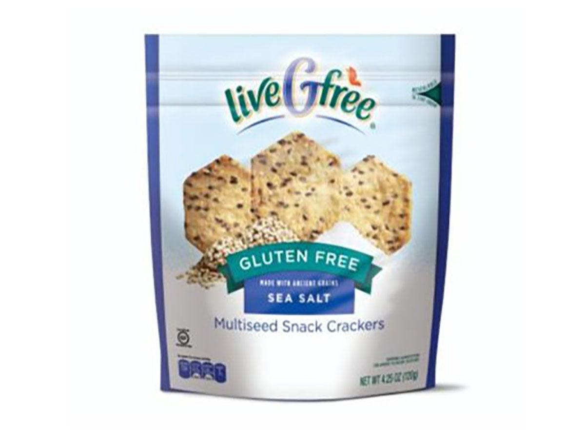 bag of livegfree gluten free sea salt crackers