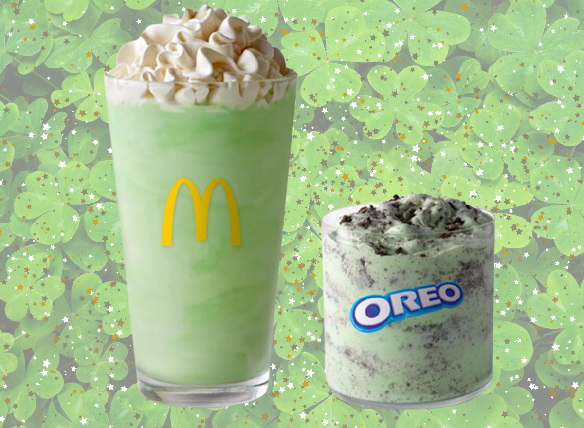 mcdonalds shamrock shake with mcflurry