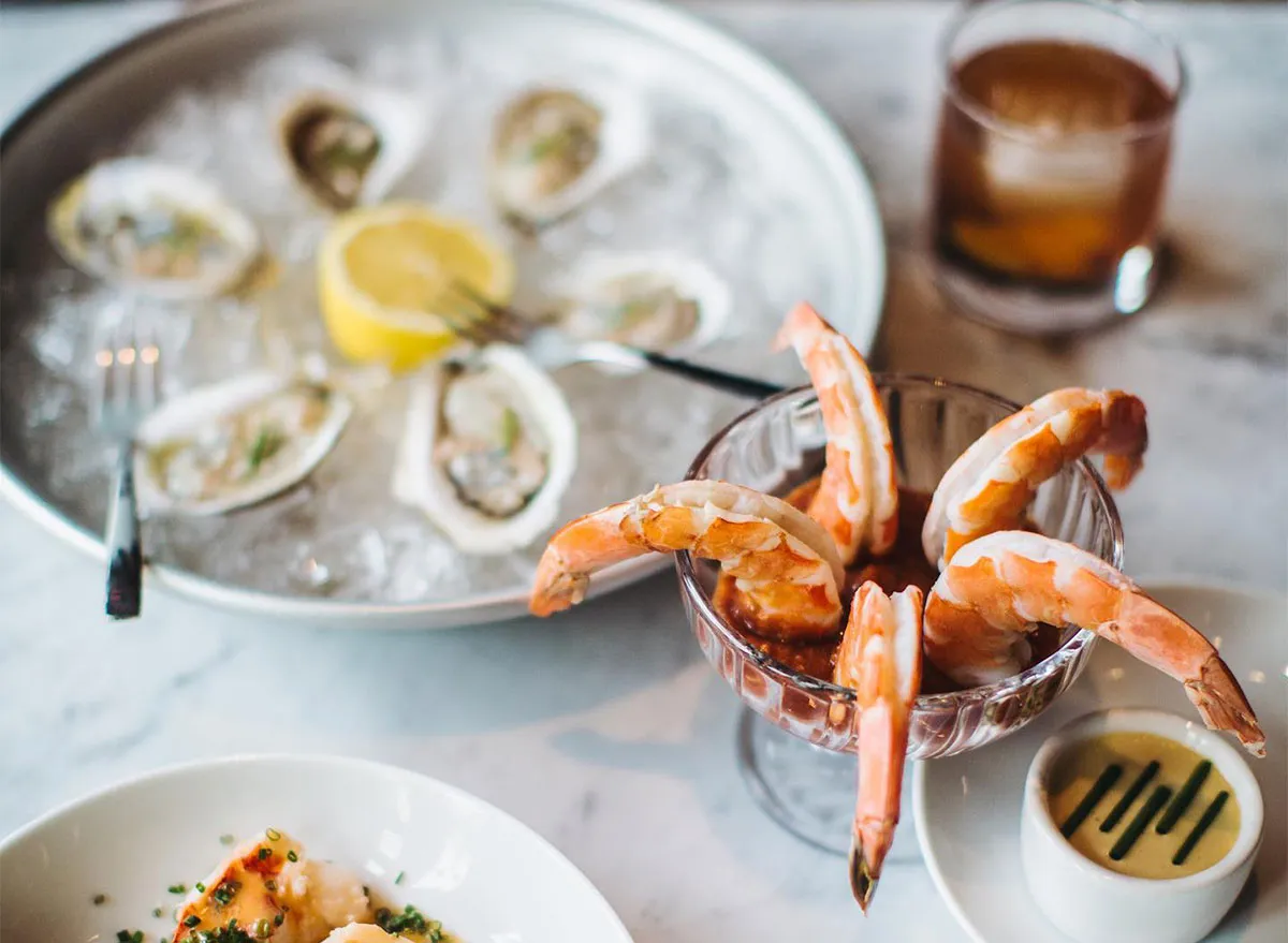 oysters with crab legs