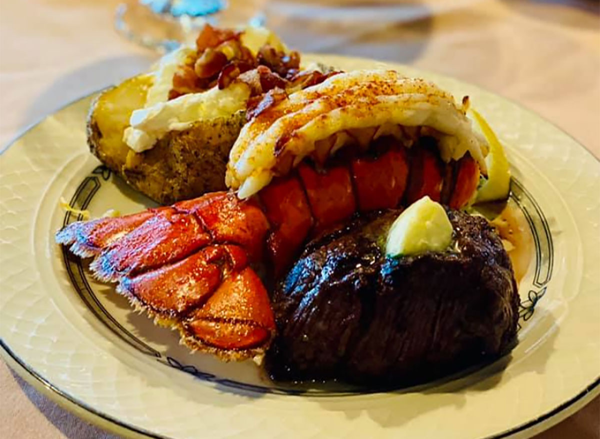 steak and lobster plate