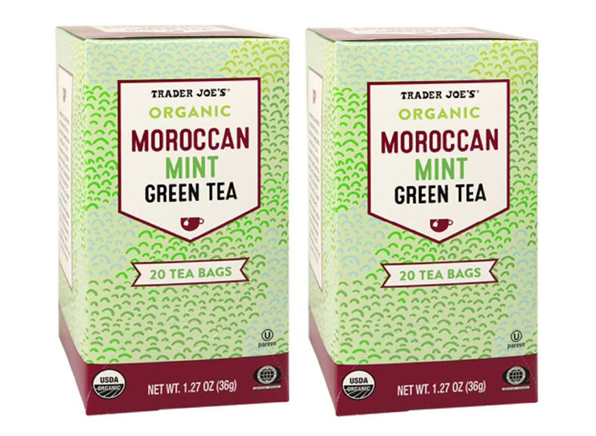 box of trader joes mint green tea