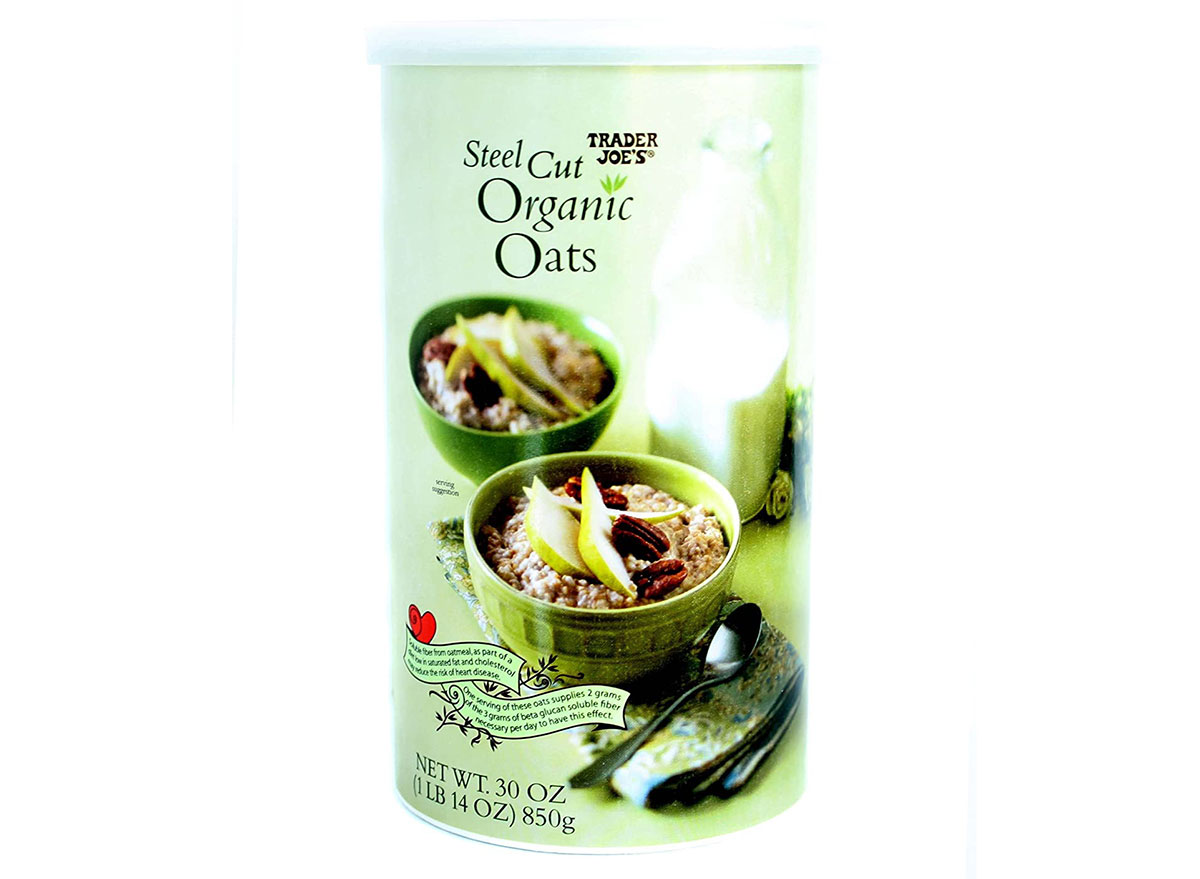 trader joes steel cut oats canister