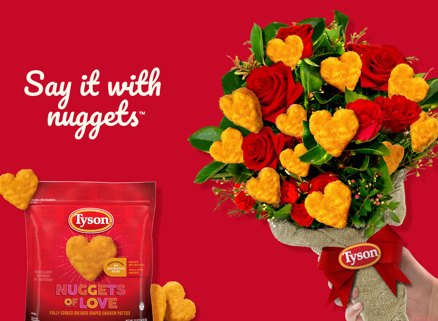 Tyson chicken nuggets bouquet