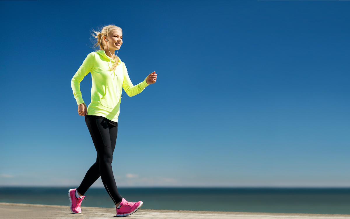 woman doing a walking workout