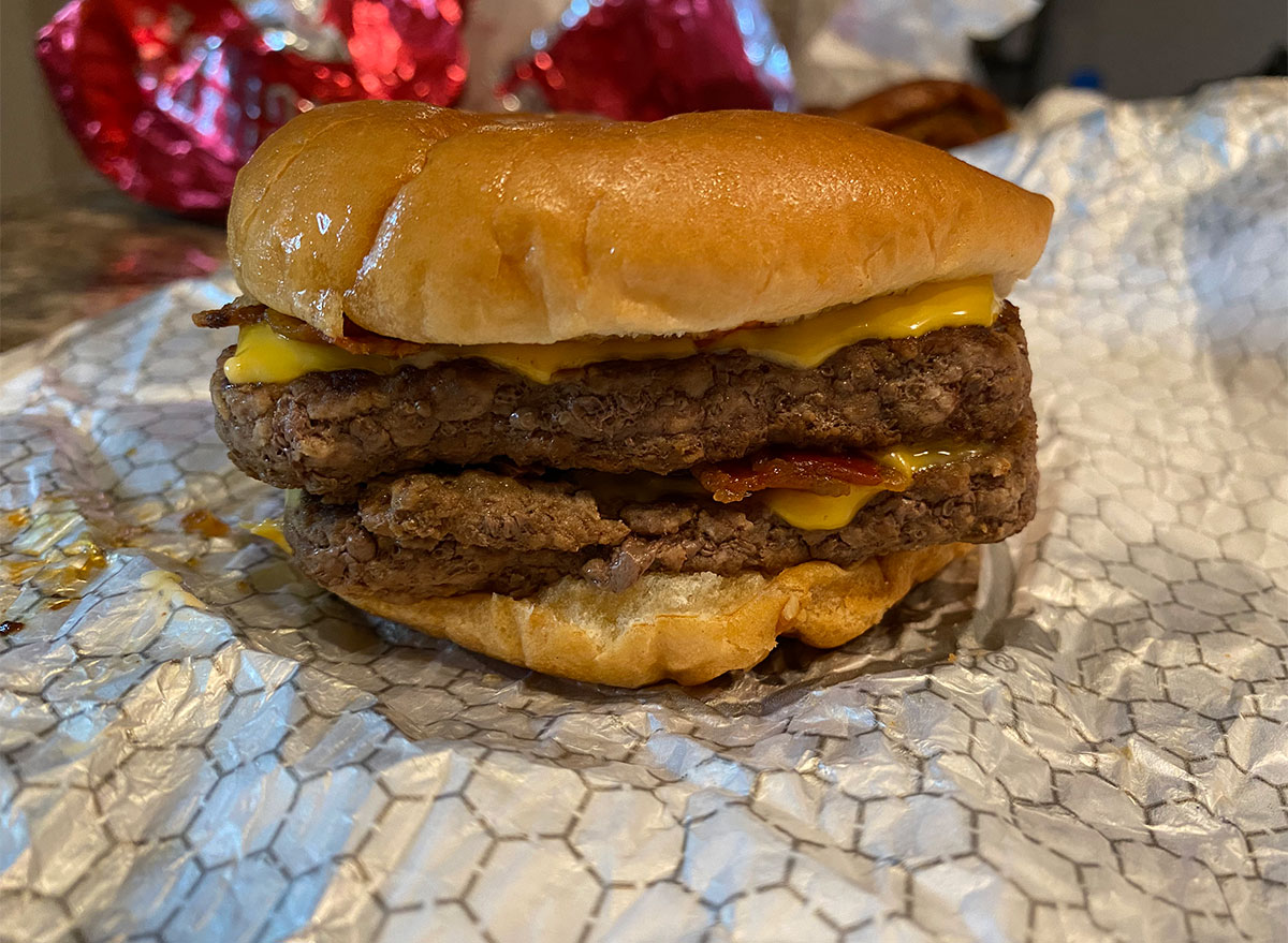 Wendys Baconator Cheeseburger