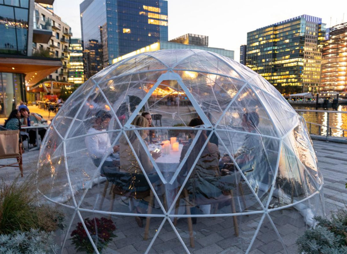 outdoor dining igloo