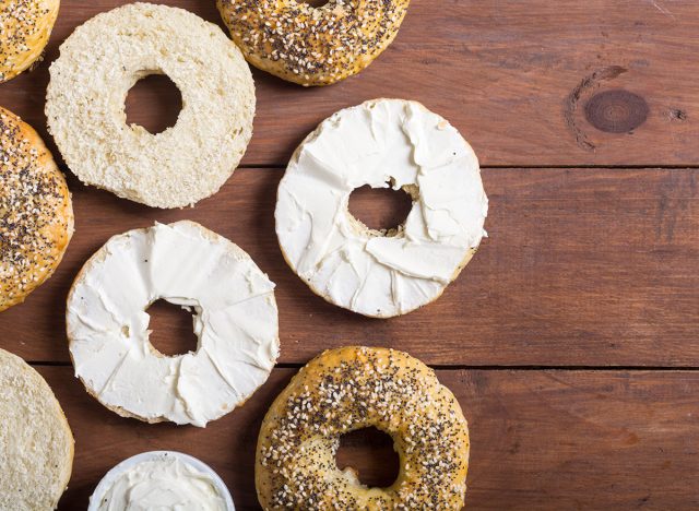 bagels and cream cheese