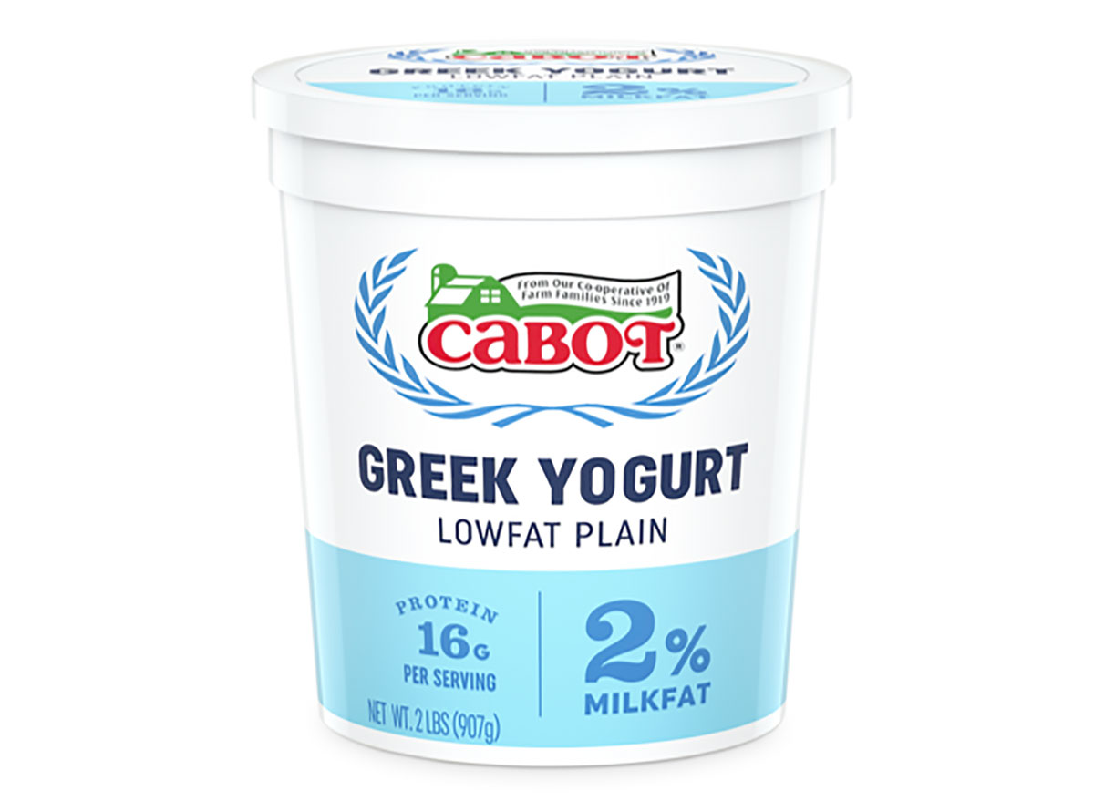 tub of cabot plain greek yogurt