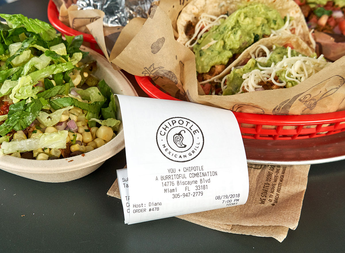 chipotle receipt