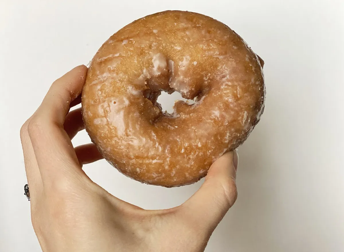 chocolate frosted cake donut dunkin