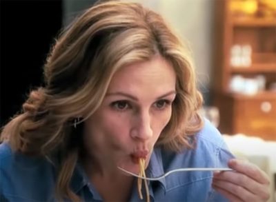 eat pray love spaghetti scene