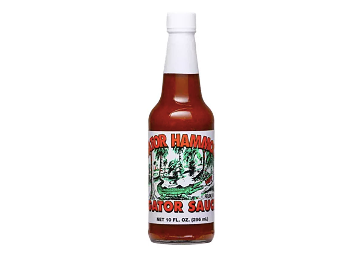 bottle of gator hammock hot sauce