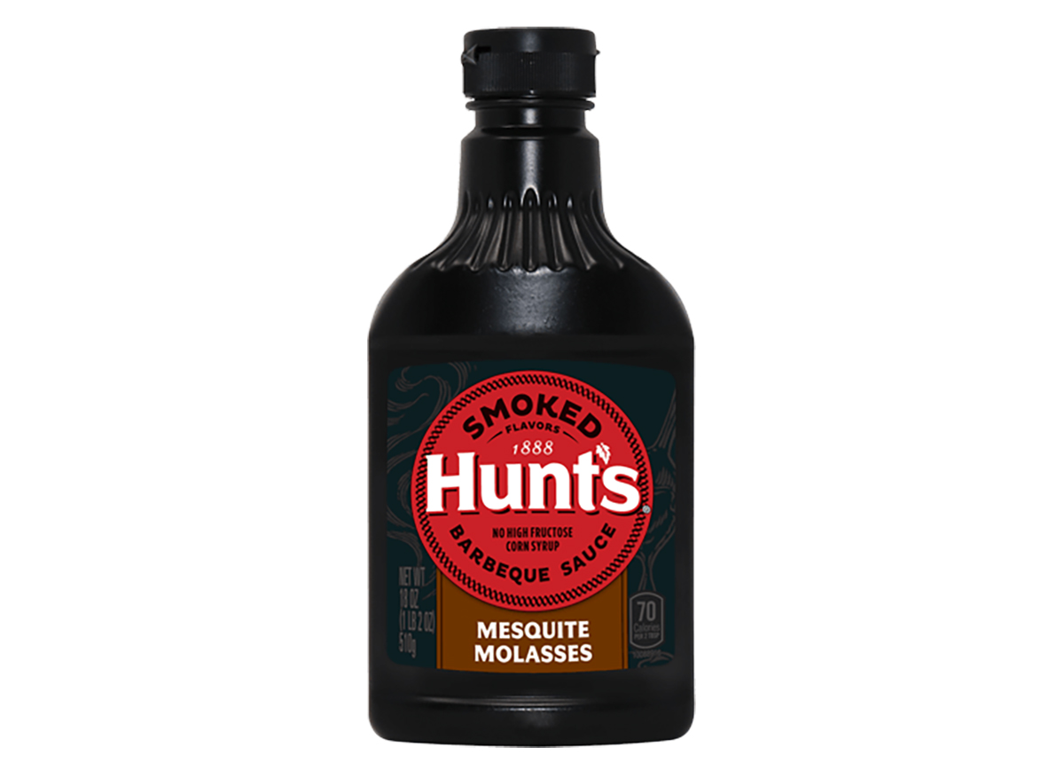 bottle of hunts barbecue sauce