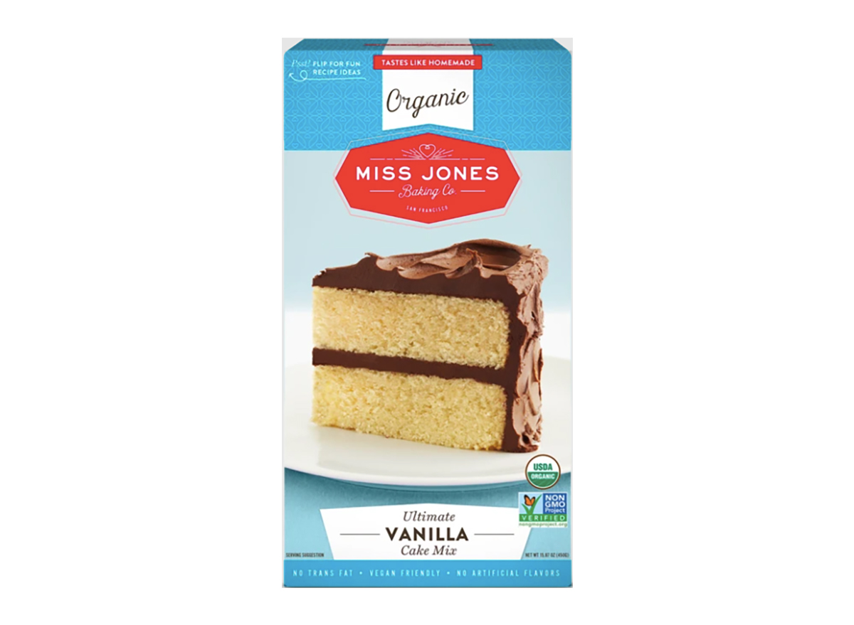 box of miss jones vanilla cake mix