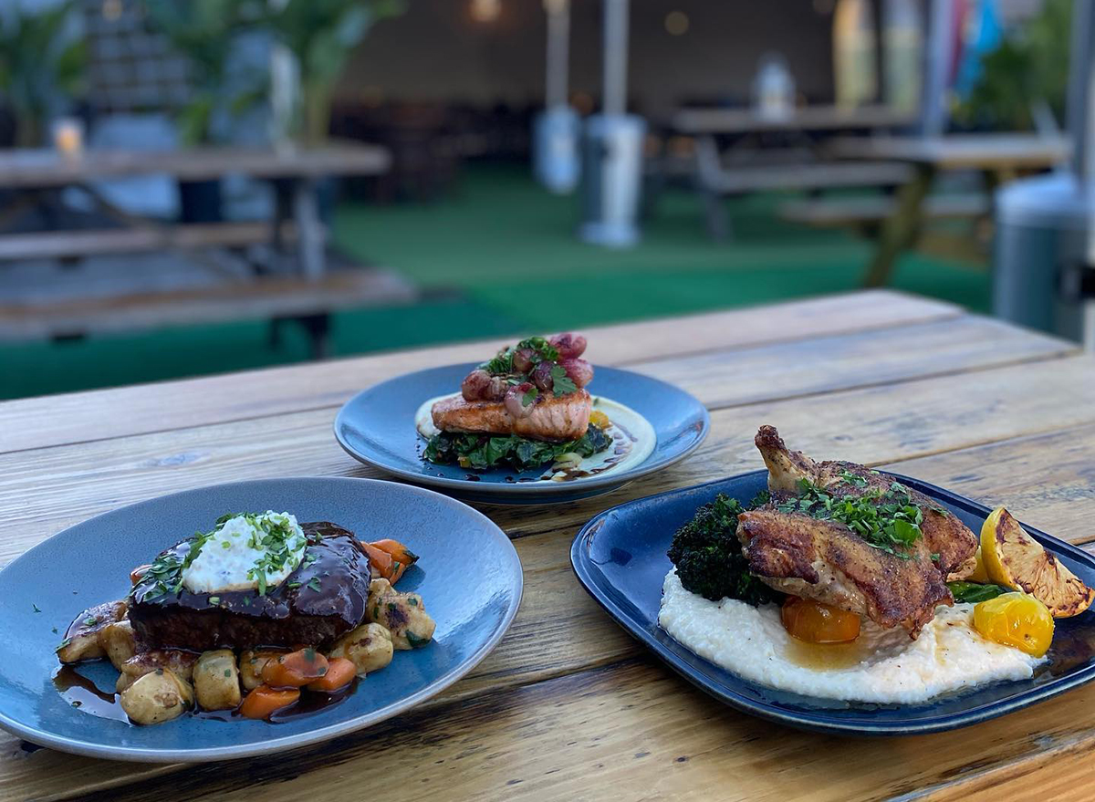 plates of food at one door north in san diego