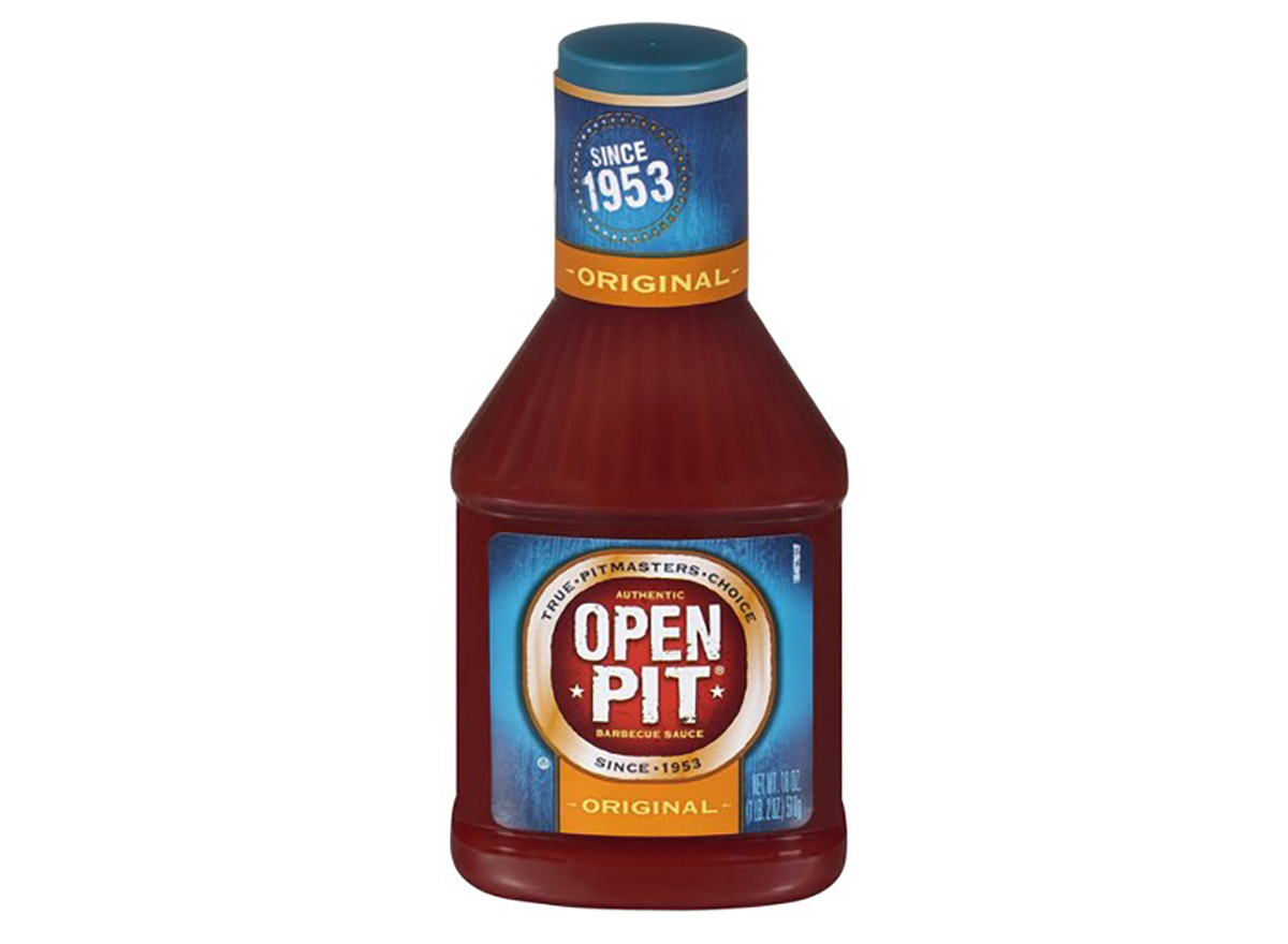 bottle of open pit bbq sauce