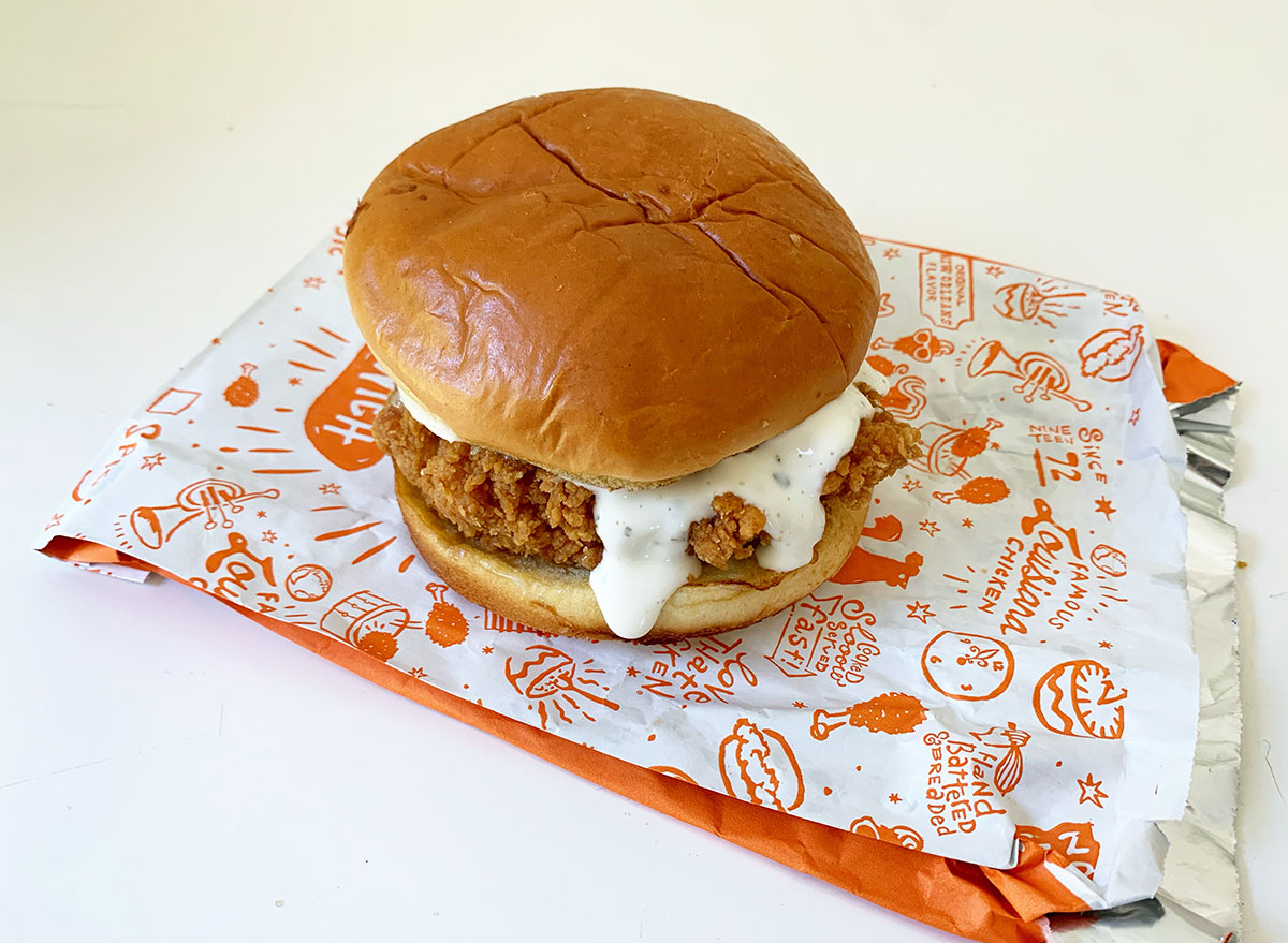 popeyes chicken ranch sandwich