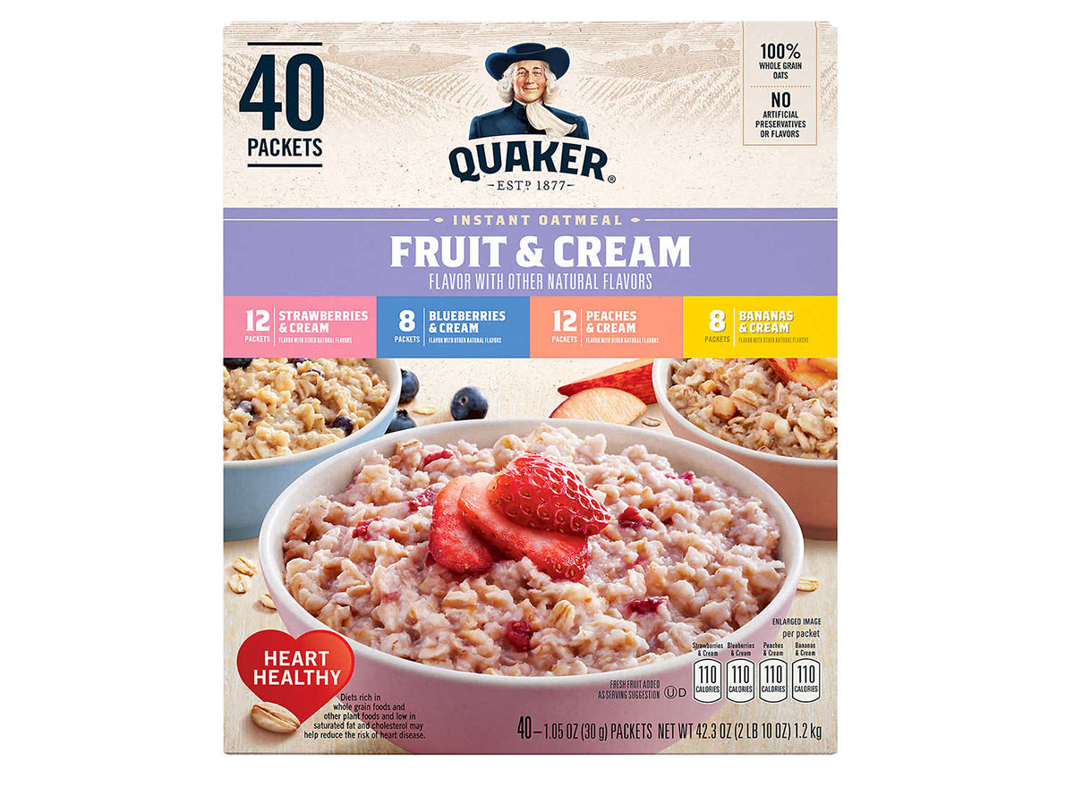 quaker fruit cream instant oats