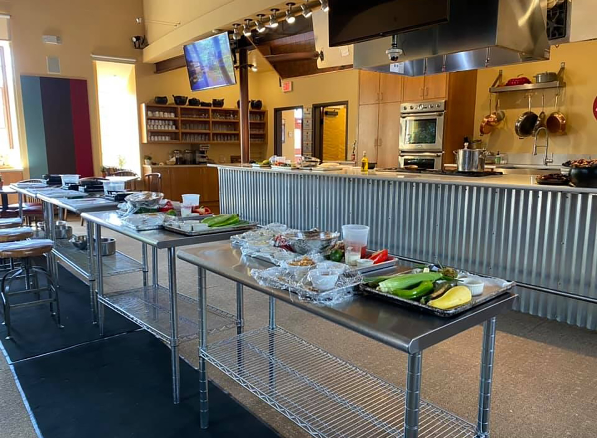 class setup at santa fe school of cooking