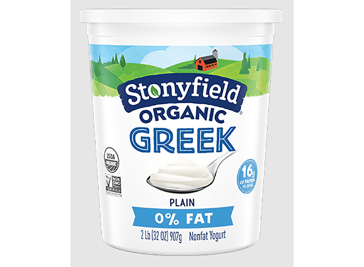 stonyfield plain greek yogurt