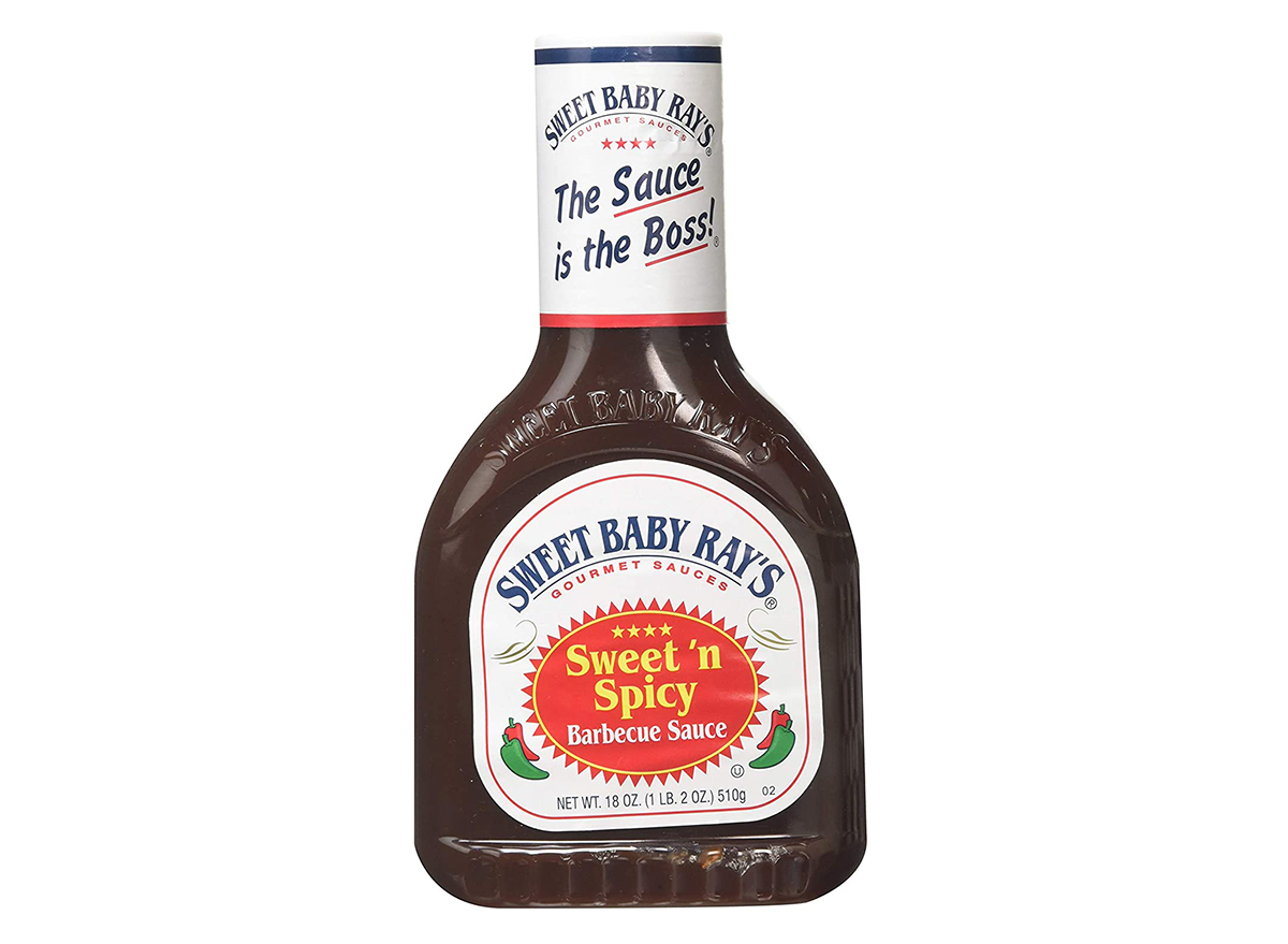 bottle of sweet baby rays bbq sauce