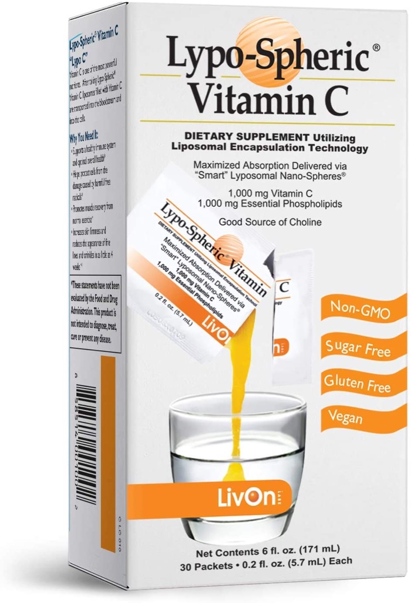 vitamin c powder in white box