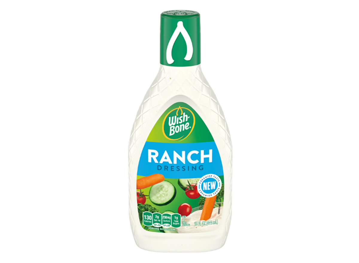 bottle of wishbone ranch dressing