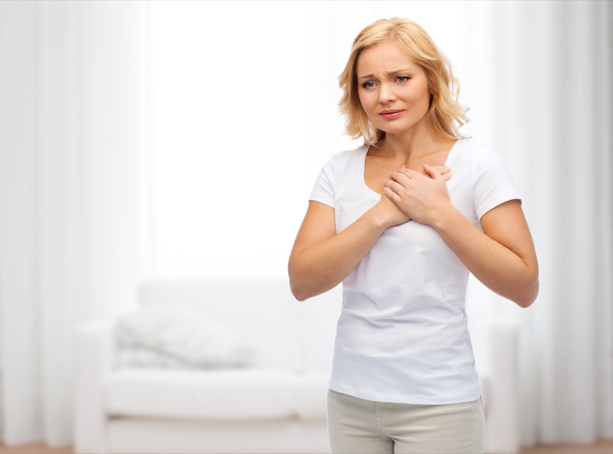 Woman suffering from heartache