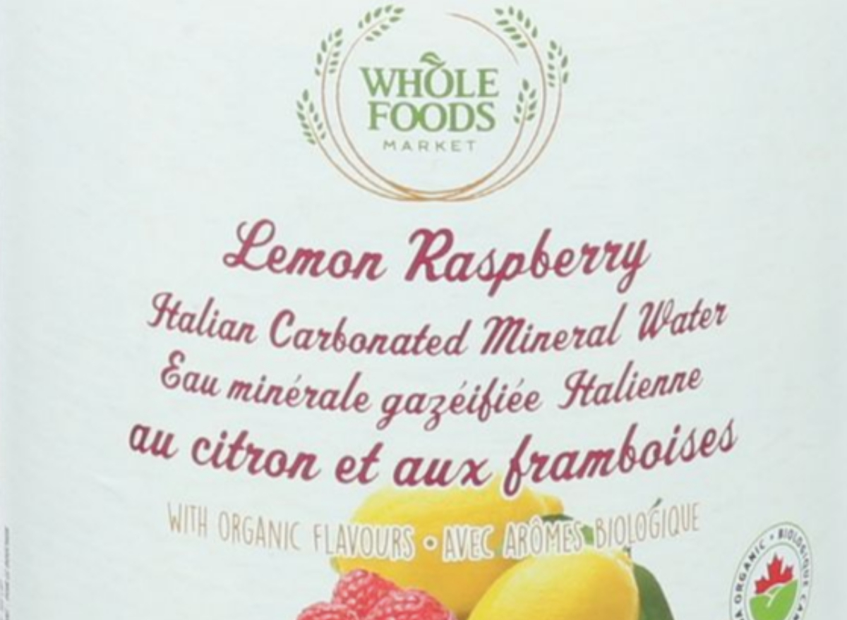 Whole Foods Lemon Raspberry Sparkling Water