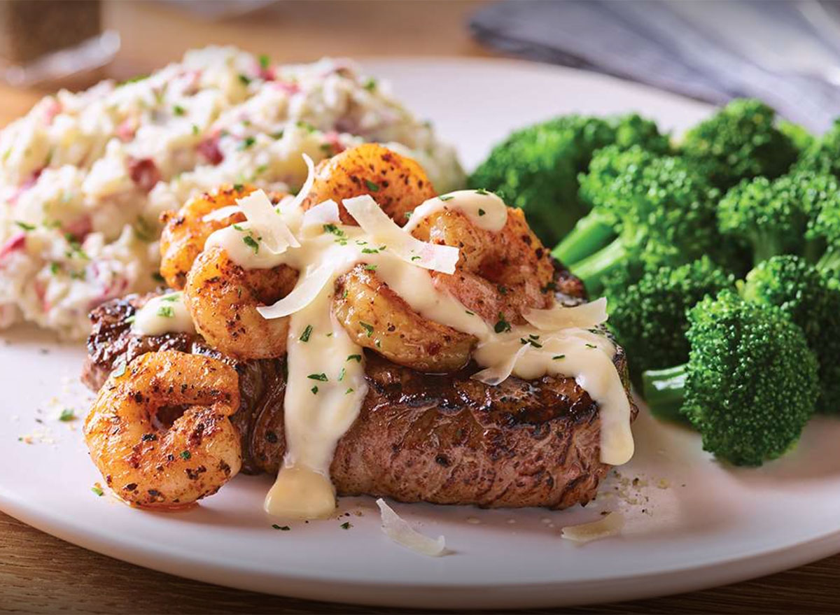 applebees shrimp n parmesan sirloin