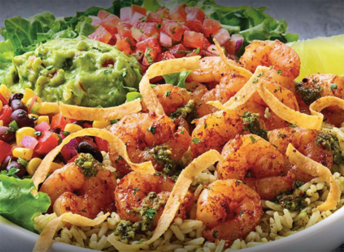 applebees tex-mex shrimp bowl