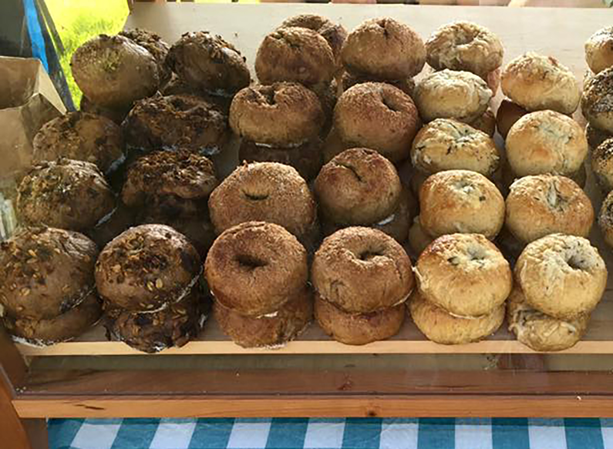 bagels at farmers market