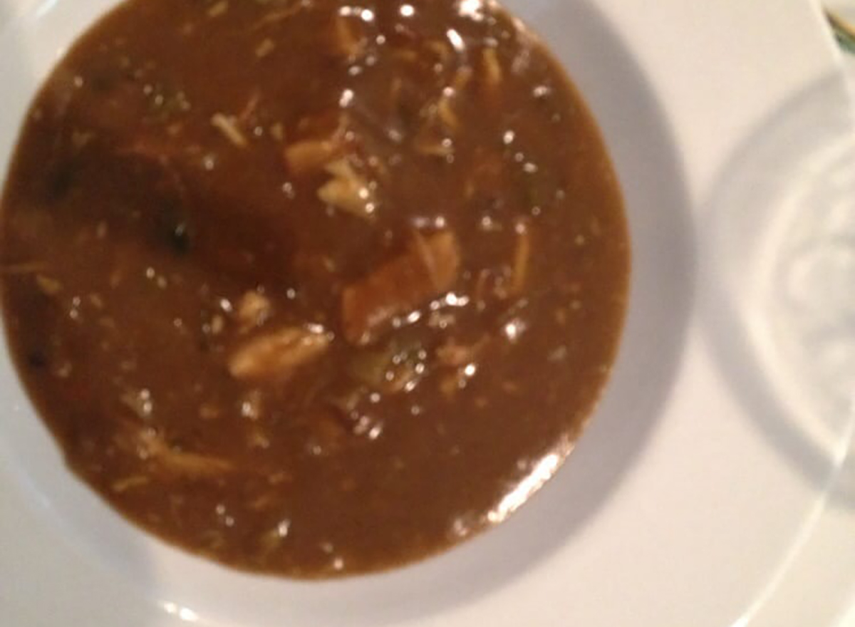 bowl of chicken gumbo