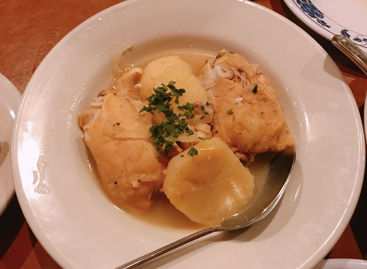 plate of chicken tawa