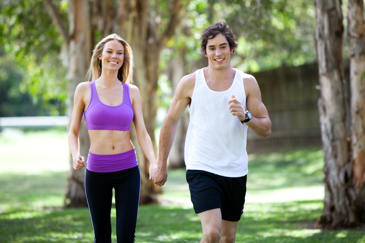 couple walking together for exercise