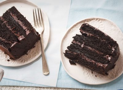 dark chocolate layer cake