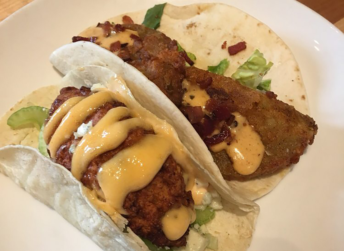 fried chicken tacos