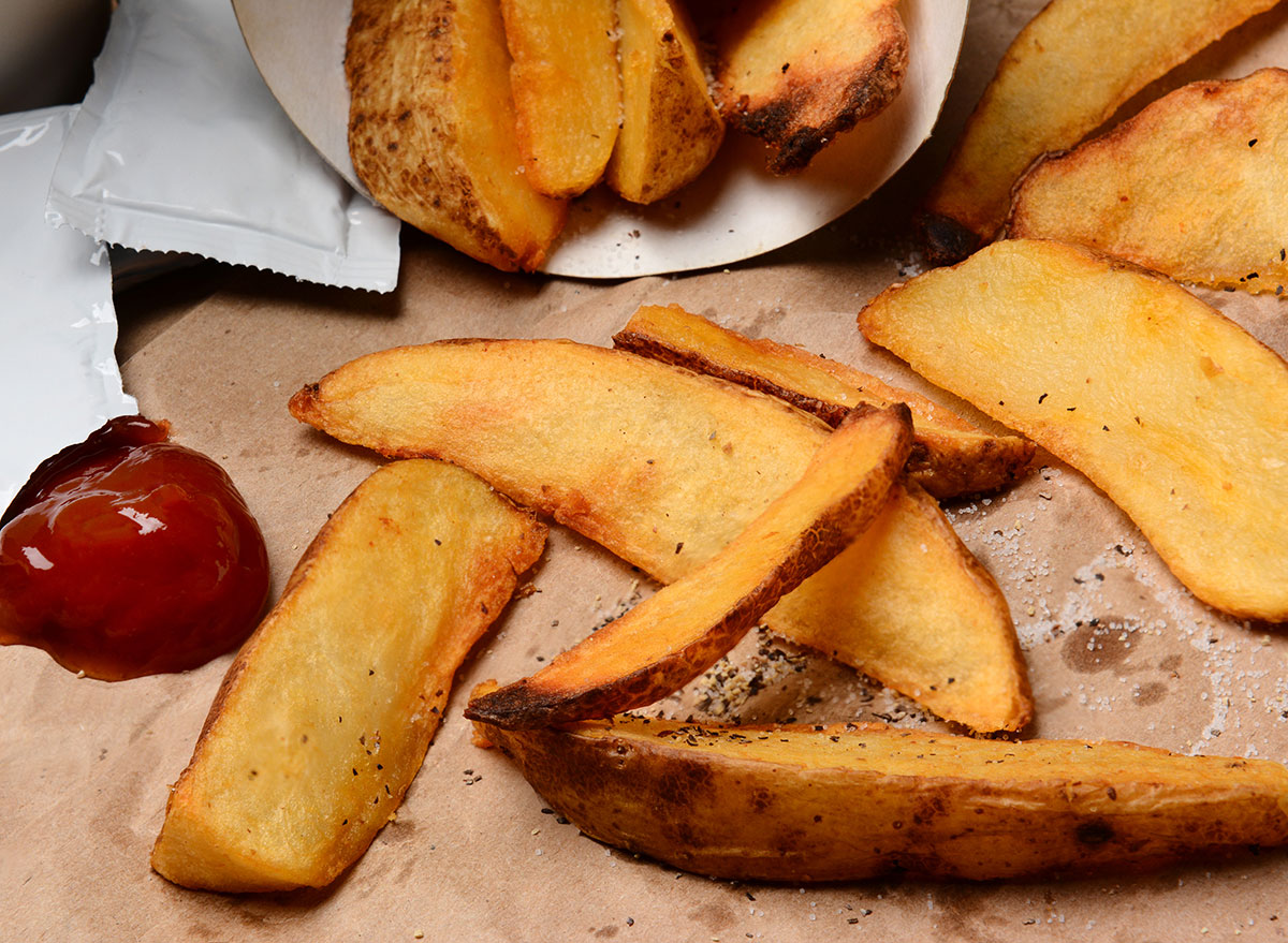fries and ketchup