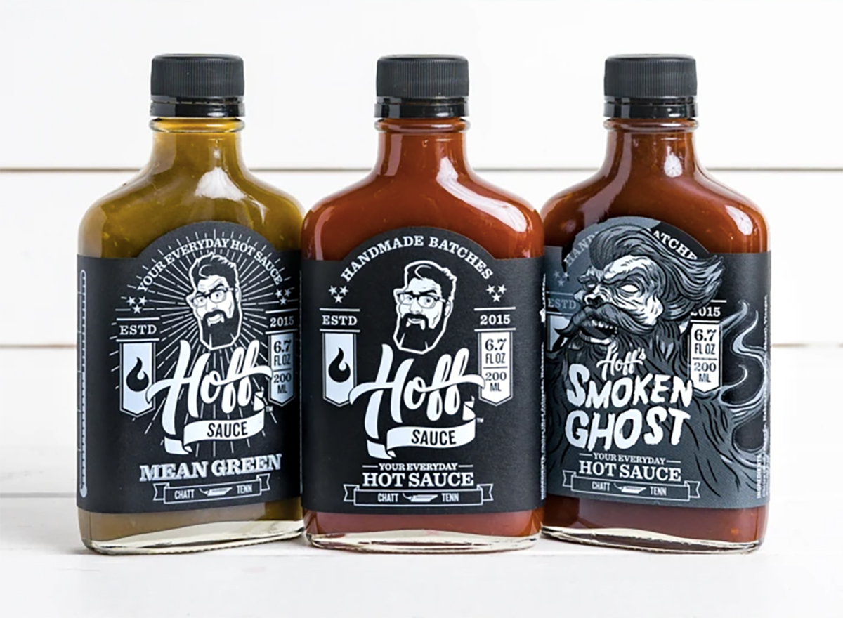 bottles of hoff and pepper hot sauce