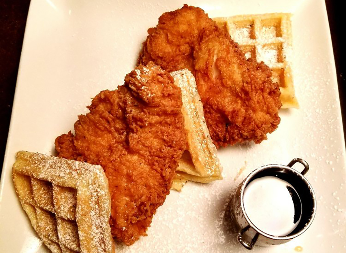 hot chicken with waffles