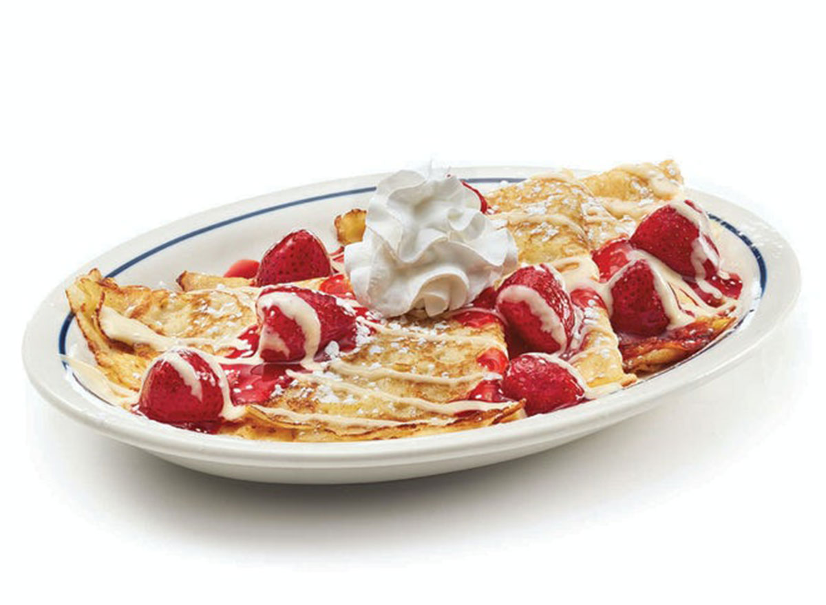ihop strawberries and cream crepes
