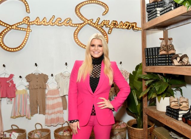 jessica simpson in front of children's clothing