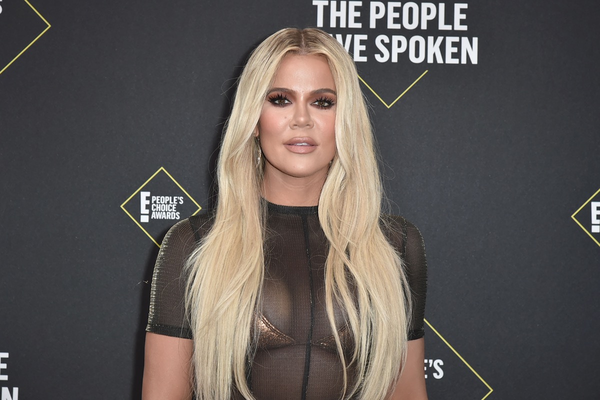 khloe kardashian in black sheer top