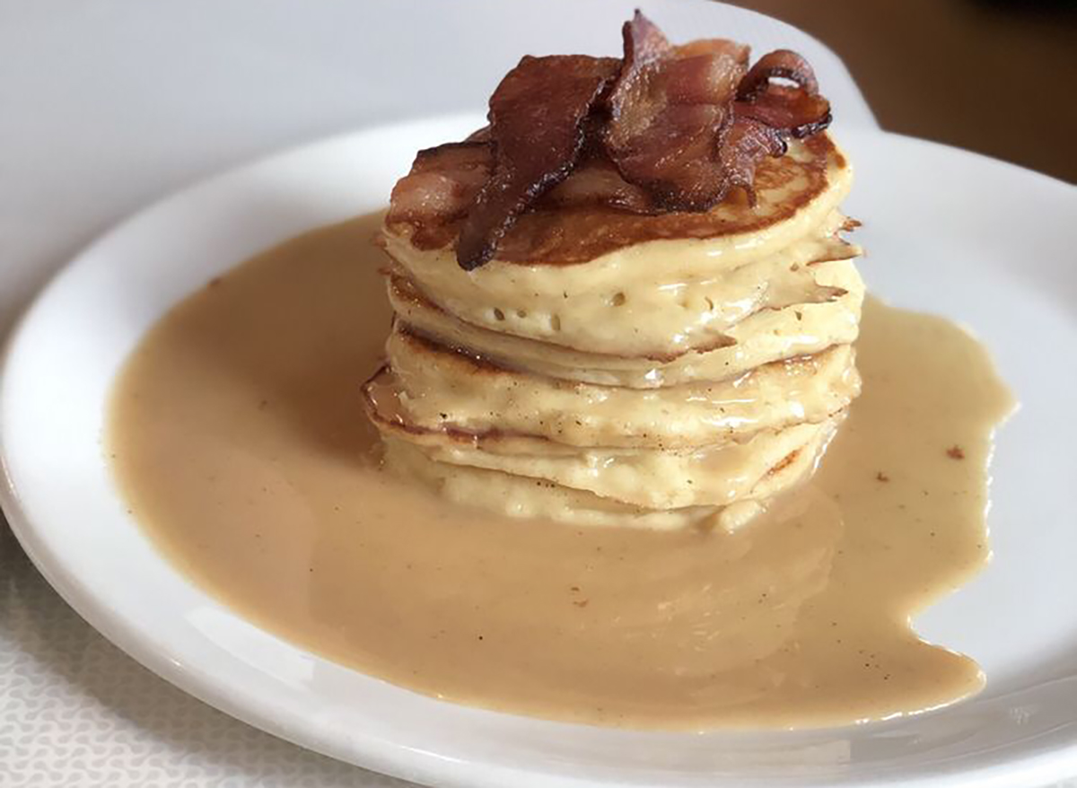 stack of maple pepper pancakes