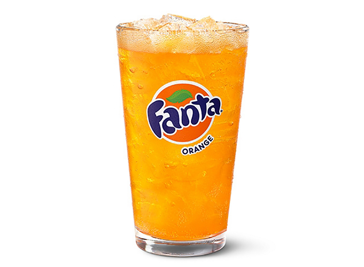 orange fanta fountain drink
