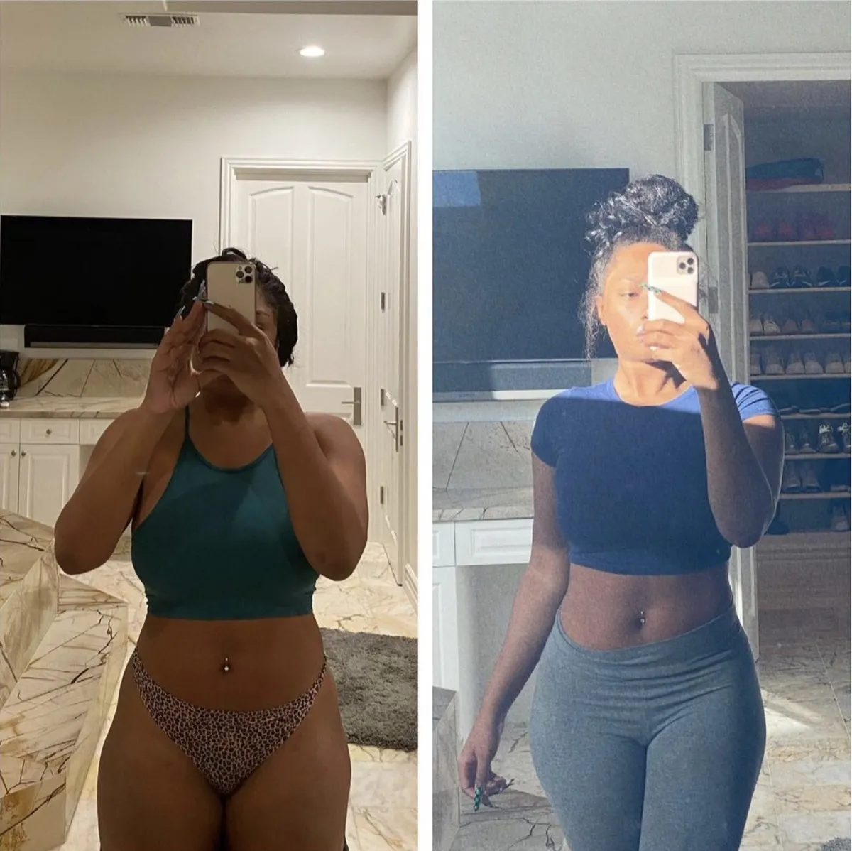 megan thee stallion in side by side photos