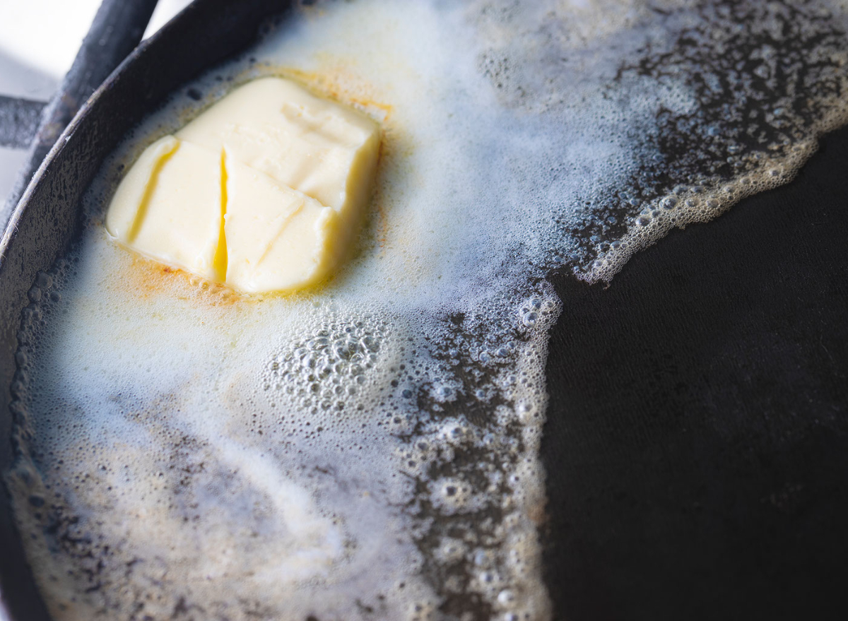 One Major Side Effect of Cooking With Butter, Say Dietitians — Eat This