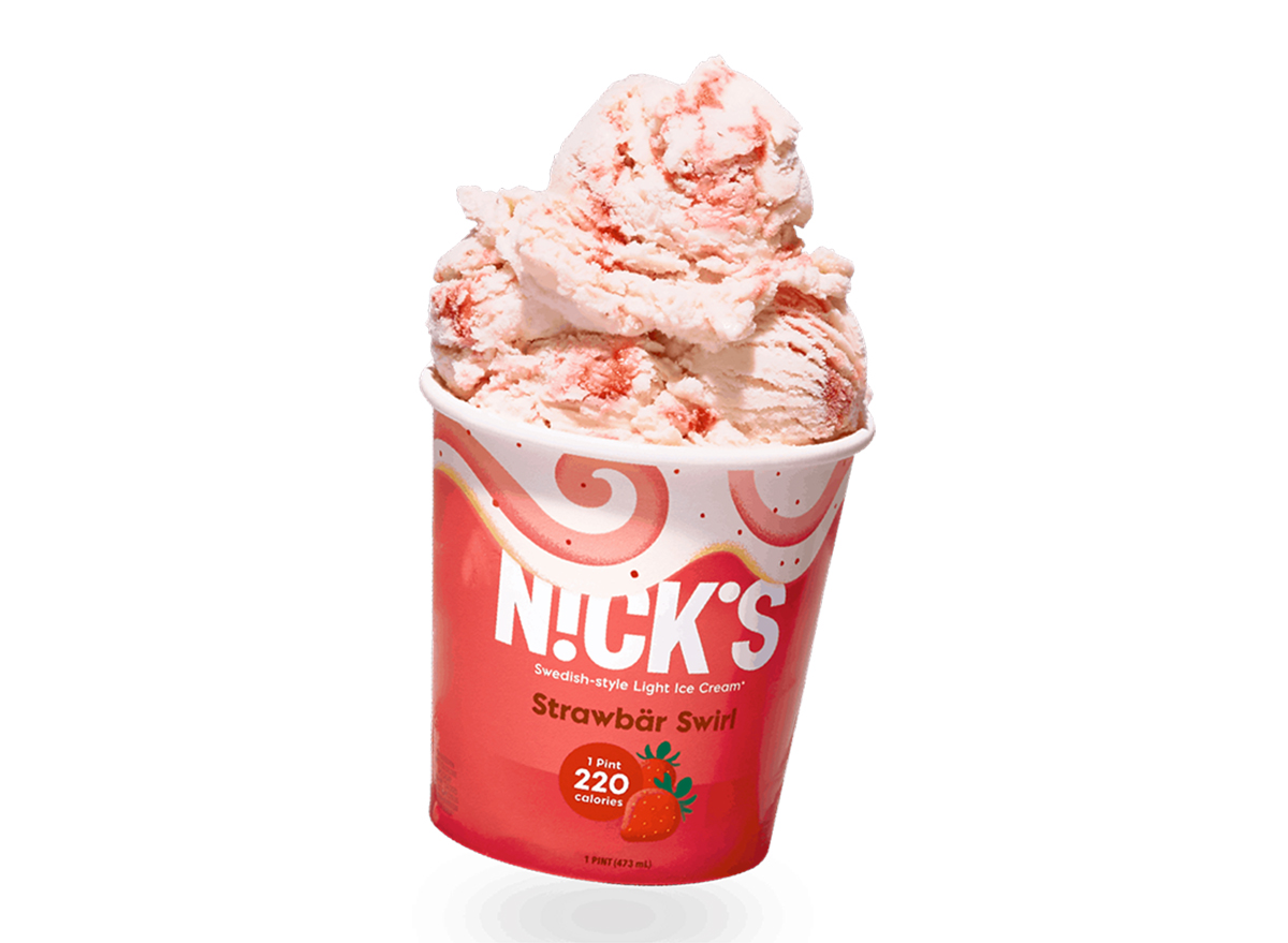 nicks strawberry swirl ice cream