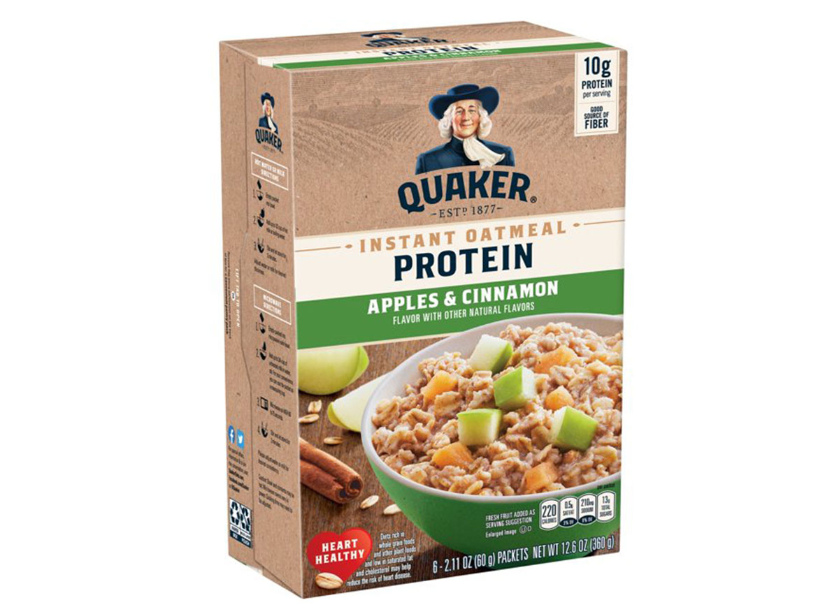 quaker apples and cinnamon protein oatmeal